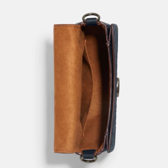 Coach Morgan Saddle Bag In Signature Leather COLOR:
Gunmetal/Midnight Navy - Picture 4 of 5